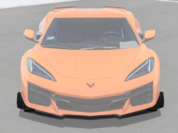 2023-Up Corvette C8 Z06 & E-Ray | “Z07 Performance Package” PAINTED CARBON FIBER Lip Splitter Ground Effects with Canards